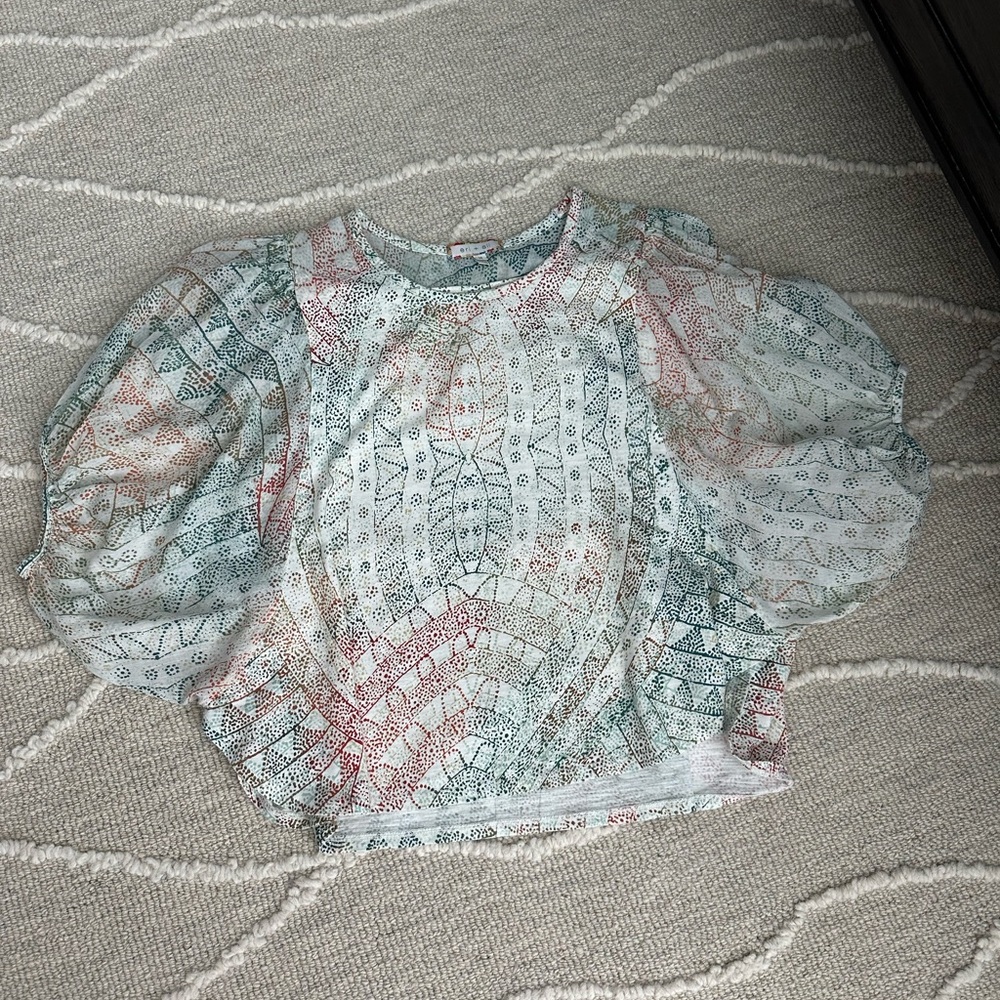 Anthropologie pastel colors butterfly Blouse